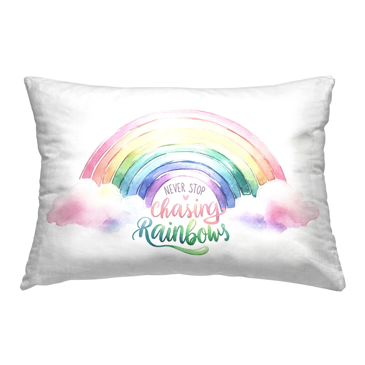 Uplifting Chasing Rainbows Design by Amanda Greenwood Throw Pillow
